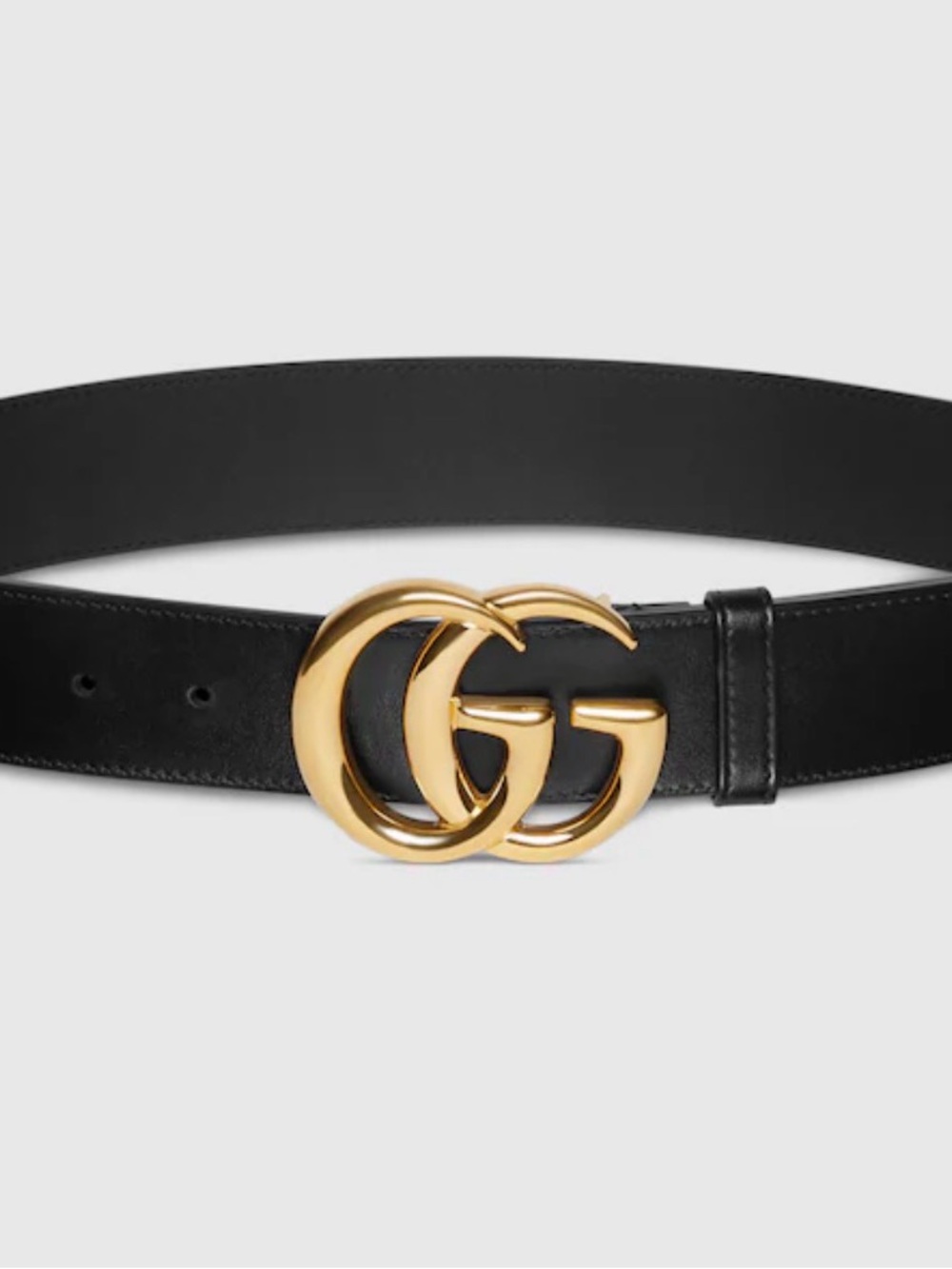 Gucci Black Leather Marmont Belt